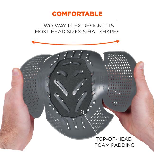 Universal Bump Cap Insert Head Protection Extra Venting Grey Ergodyne Skullerz 8945F(x)