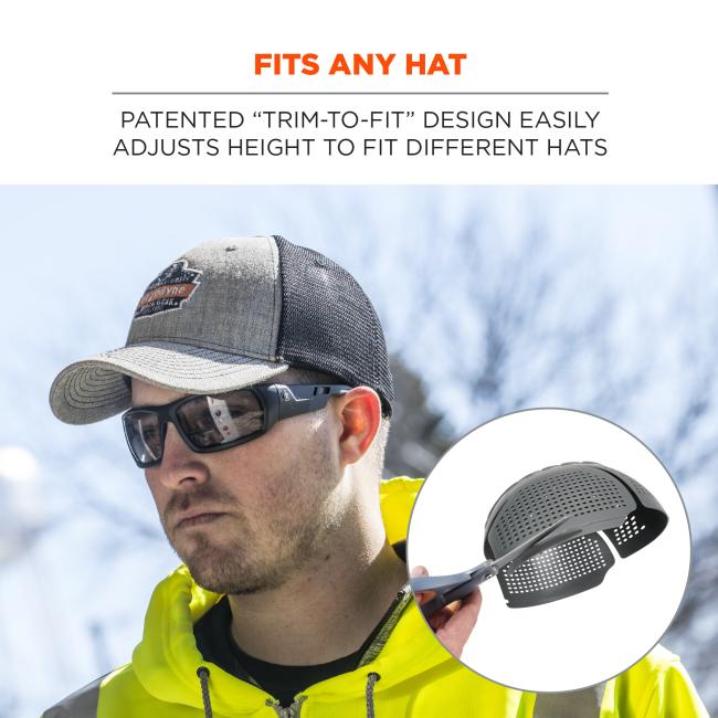Universal Bump Cap Insert Head Protection Extra Venting Grey Ergodyne Skullerz 8945F(x)