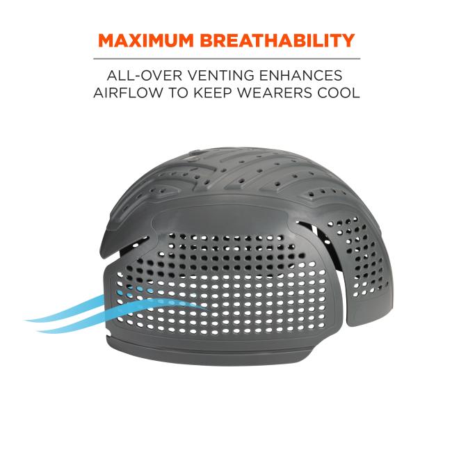 Universal Bump Cap Insert Head Protection Extra Venting Grey Ergodyne Skullerz 8945F(x)
