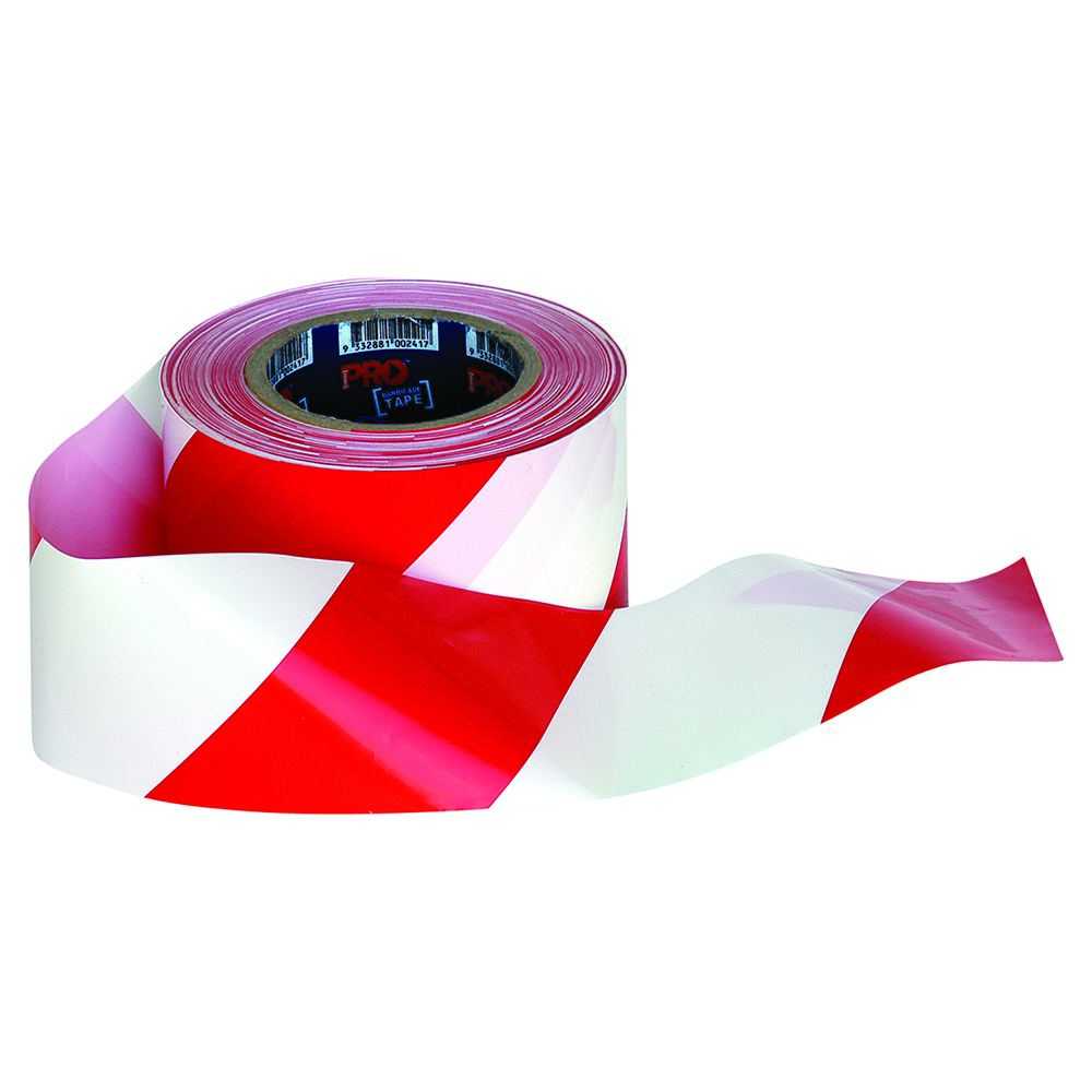 Barricade Tape PRO CHOICE SAFETY RED/WHITE 75MMX100M - RW10075