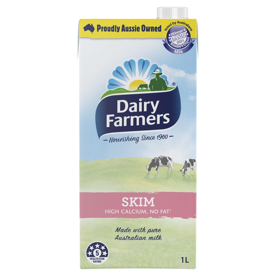 UHT Skim Milk 1 Litre Dairy Farmers