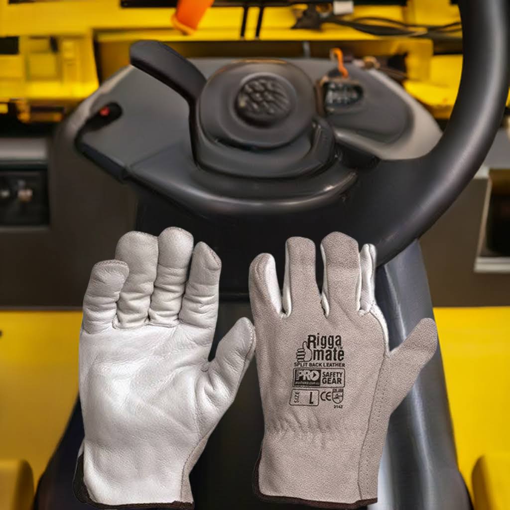 Leather Cow Grain Safety Gloves RiggaMate Rigger PRO CHOICE Pack of 6