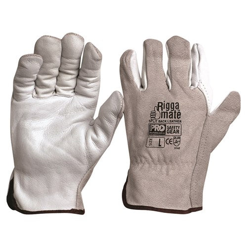 Leather Cow Grain Safety Gloves RiggaMate Rigger PRO CHOICE Pack of 6