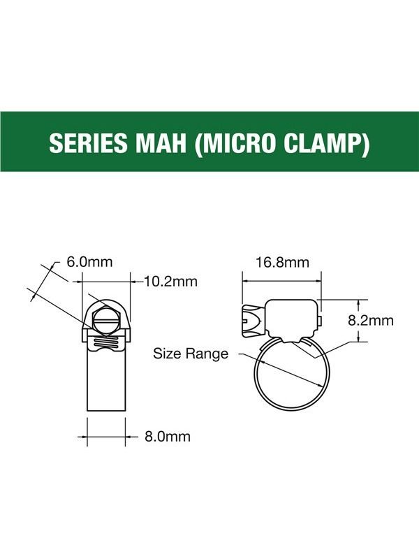 Tridon Stainless Steel Hose Clamps – Pack of 10 - Multiple Size Options