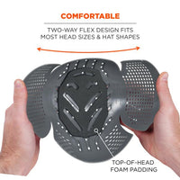 Universal Bump Cap Insert Head Protection Extra Venting Grey Ergodyne Skullerz 8945F(x)
