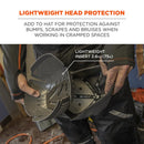 Universal Bump Cap Insert Head Protection Extra Venting Grey Ergodyne Skullerz 8945F(x)