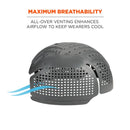 Universal Bump Cap Insert Head Protection Extra Venting Grey Ergodyne Skullerz 8945F(x)