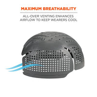 Universal Bump Cap Insert Head Protection Extra Venting Grey Ergodyne Skullerz 8945F(x)