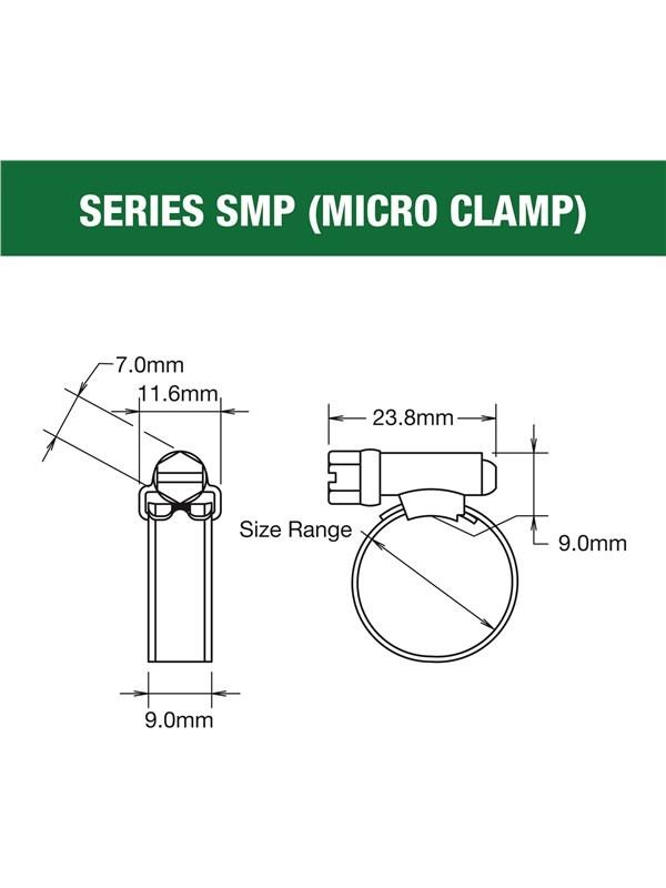 Tridon Stainless Steel Hose Clamps – Pack of 10 - Multiple Size Options