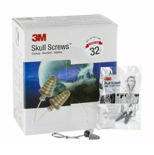 Earplugs 3M Next Skull Screws 27db CL5 Corded  P1301 120 Pairs per Box