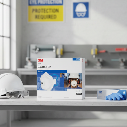 3M 9320A+ P2 Disp Mask Flat Fold Non-Valved BX20 05T022