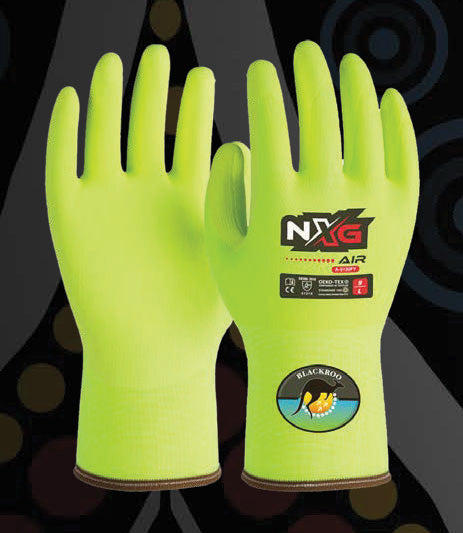 Hi-Vis Nitrile Safety Gloves -Blackroo Community Charity - NXG Air - Pack of 6