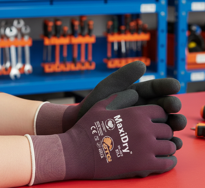 ATG MaxiDry Cut D Fully Coated Knitwrist Safety Gloves 56-427 (Pack of 6)