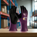 ATG MaxiDry Nitrile Grip Oil Resistant Glove Plum Full Cuff 56-426 Vending Pack of 6 - Size 9