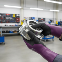 ATG MaxiDry Nitrile Grip Oil Resistant Glove Plum Full Cuff 56-426 Vending Pack of 6 - Size 9