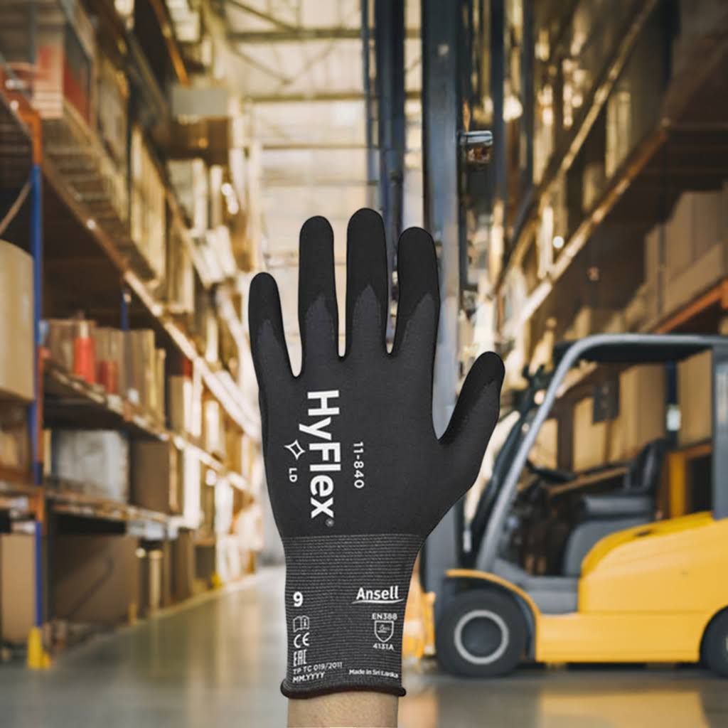 Safety Gloves Nitrile Ansell Hyflex 11-840 Pack of 6