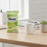 Antibacterial Wet Wipes Kleenex  Pack of 15 Wipes