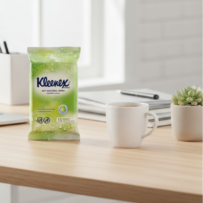 Antibacterial Wet Wipes Kleenex  Pack of 15 Wipes