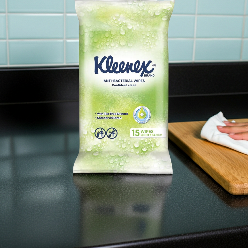 Antibacterial Wet Wipes Kleenex  Pack of 15 Wipes