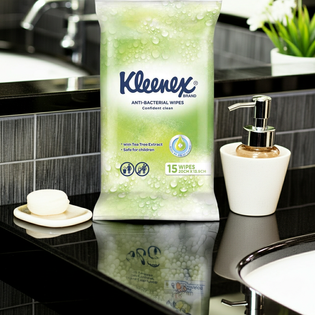 Antibacterial Wet Wipes Kleenex  Pack of 15 Wipes