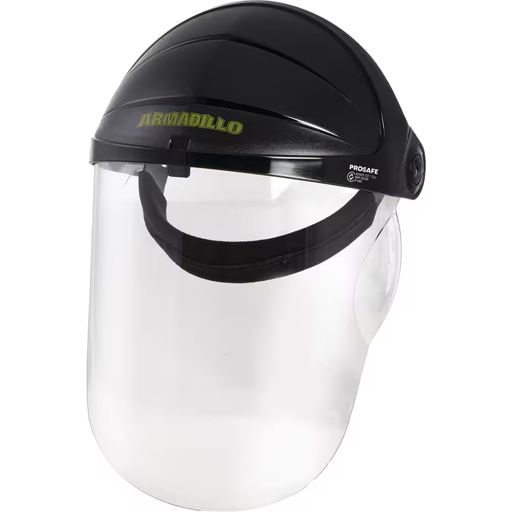 PROSAFE AS104AF Armadillo High-Impact Faceshield — Clear Polycarbonate Visor with Ratchet Headgear