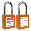 BRADY LOCKOUT/TAGOUT PADLOCK & SHACKLE 2 Keys & Labels - A43637