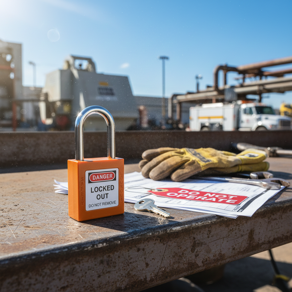 BRADY LOCKOUT/TAGOUT PADLOCK & SHACKLE 2 Keys & Labels - A43637