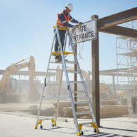 Bailey Aluminum Platform Stepladder P170 8 Job Station 170kg FS13543 - Pickup Only