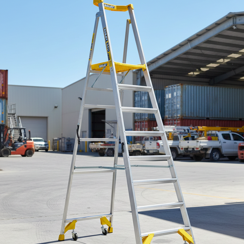 Bailey Aluminum Platform Stepladder P170 8 Job Station 170kg FS13543 - Pickup Only