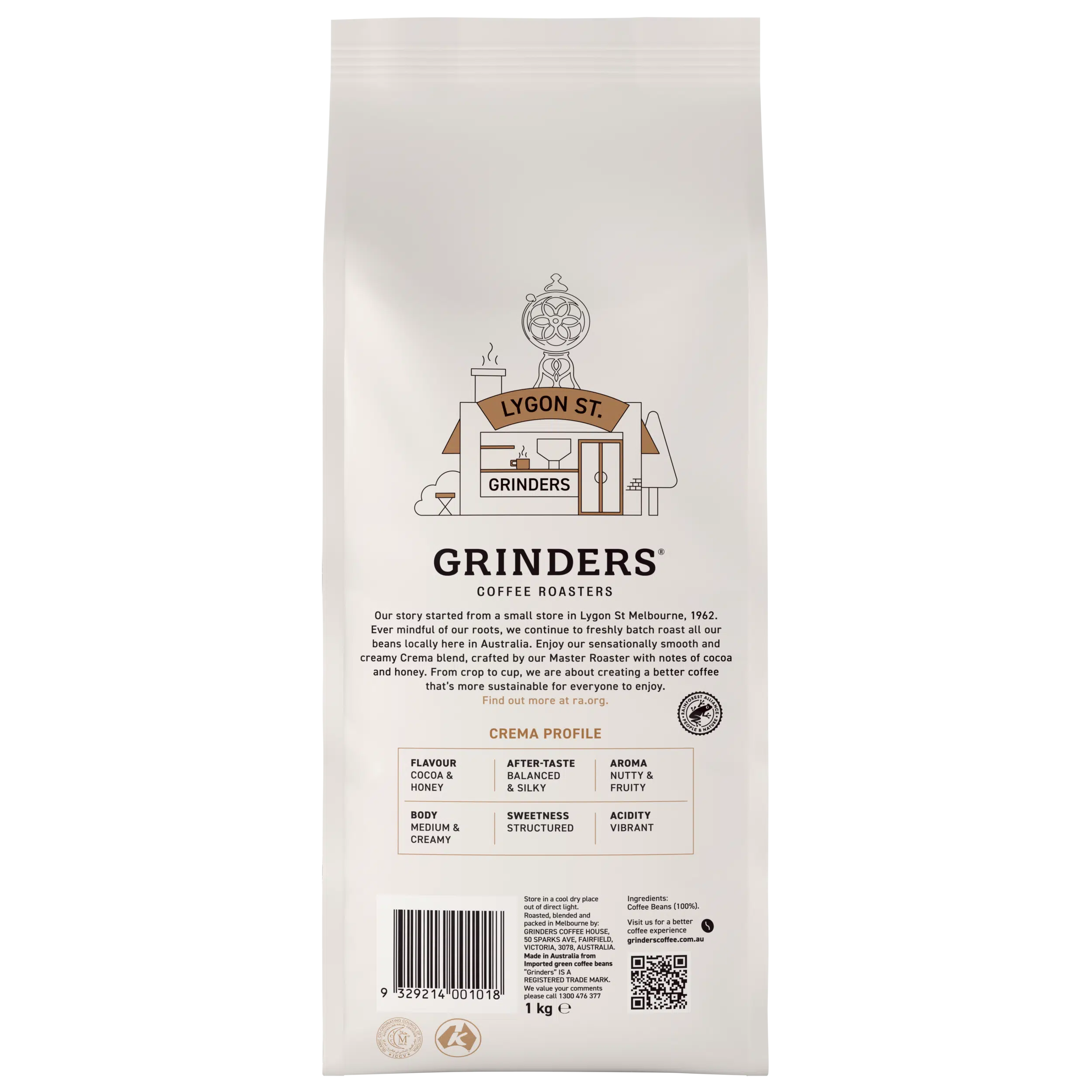 Coffee Beans Grinders Crema Medium Roast  1kg