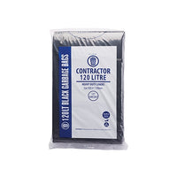 Austar Bin Liners Contractor Heavy Duty 120 Litre Black Packet 50 Carton 200