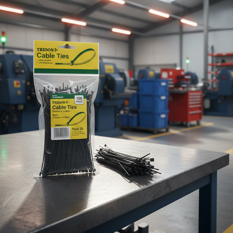 Cable Tie Tridon Black 150mm x 3.6mm  CT205BKCD-25 Pack 25