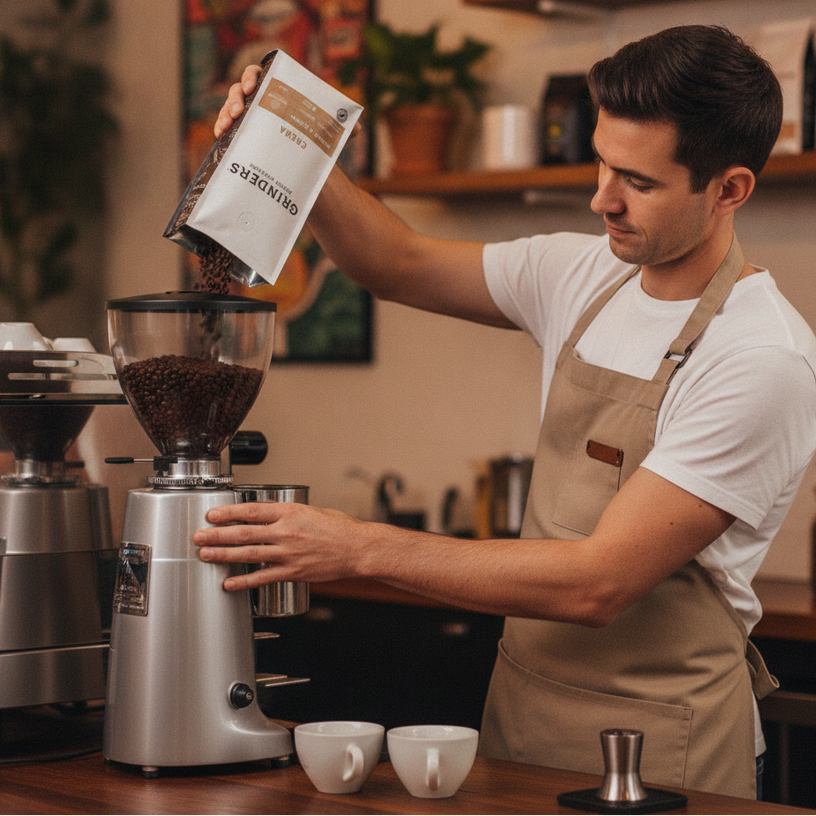 Grinders Crema Coffee Beans – 1kg | Medium Roast | Rich & Smooth Espresso Blend