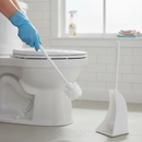 Compass Toilet Brush White Plastic with Holder 38cm – Bathroom Cleaning Set