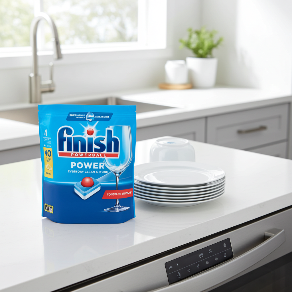 Dishwashing Tablets Finish Power Lemon Sparkle 40 Pack