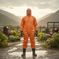Orange Pro Choice Disposable Coveralls Barrier Tech SMS Style 5/6