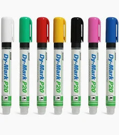 Dy-Mark P20 Paint Marker – Reversible Bullet & Chisel Tip | Fast-Drying Xylene-Free Paint | Box of 6