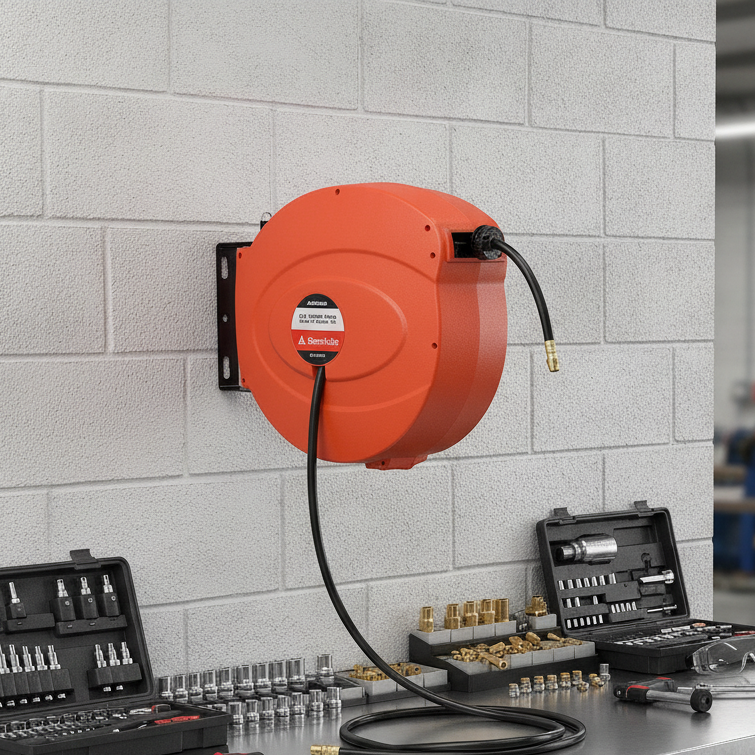 Alemlube EL Series Air Hose Reel - 20m x 12mm