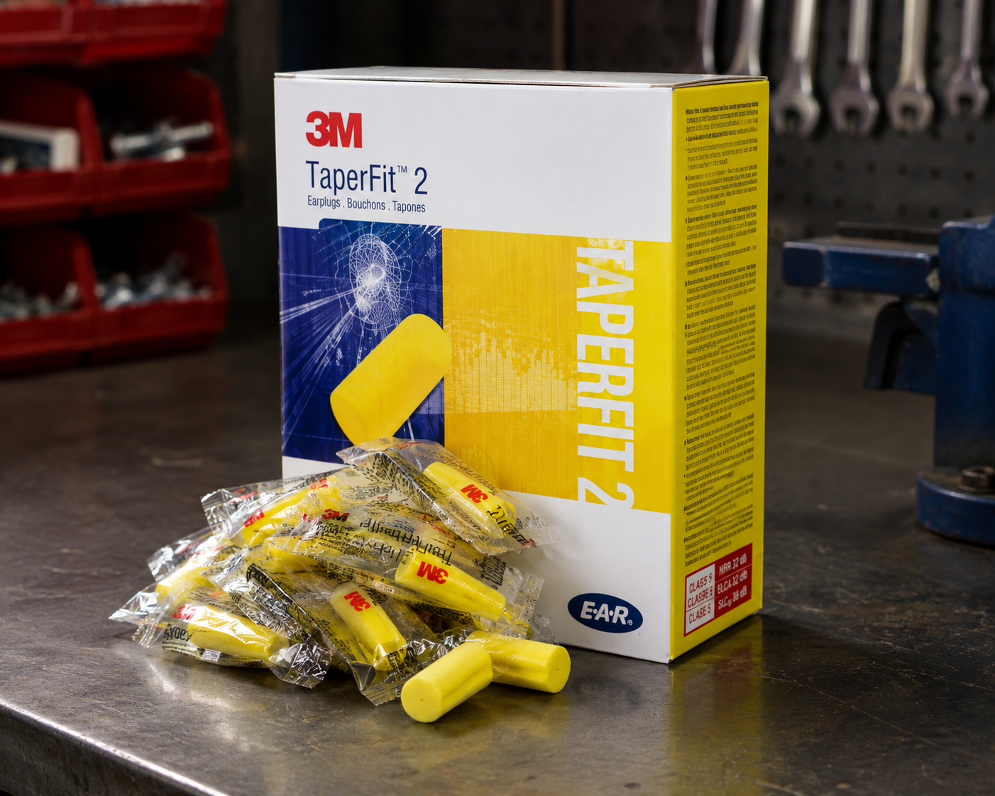 Earplugs 3M E-A-R Taperfit 2 Regular Uncorded Class 5 26Db 312-1219