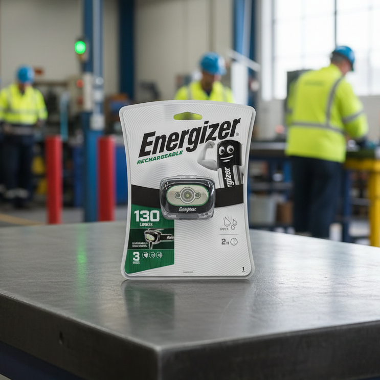 Energizer Vision Rechargeable Headlight – 130 Lumens | USB Rechargeable | IPX4 Water Resistant | Red Light Mode