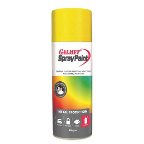 Galmet Spray Paint Enamel 350g, Golden Yellow Gloss GSPGYA350