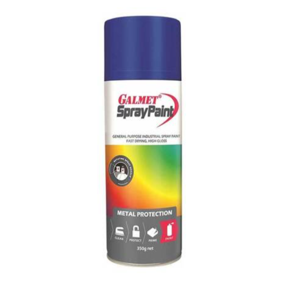 Galmet Spray Paint Enamel 350g, Ocean Blue Gloss GRPOBA350