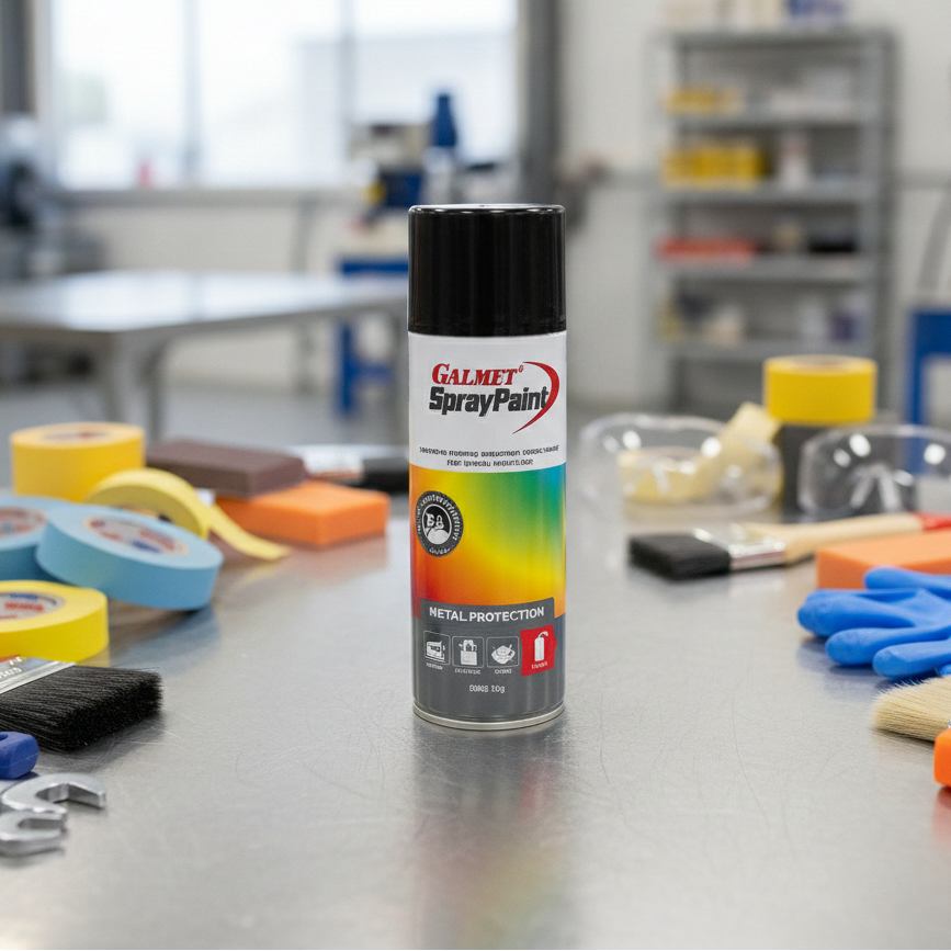 Galmet Spray Paint Enamel 350g, Black High Gloss GSPBLA350 Pack of 4 (Business Delivery Only)