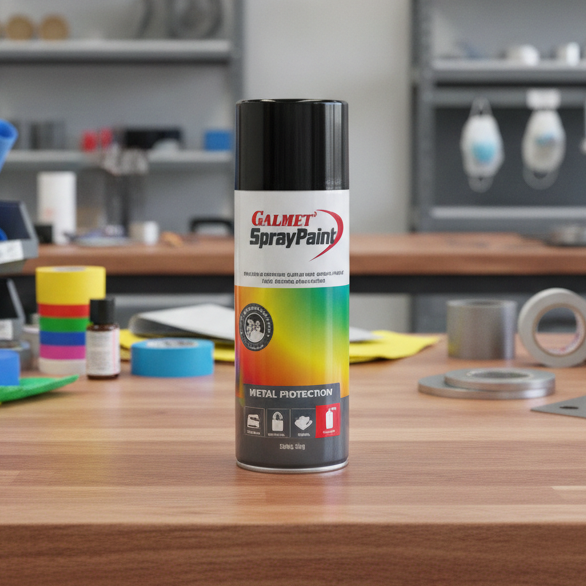 Galmet Spray Paint Enamel 350g, Black High Gloss GSPBLA350 Pack of 4 (Business Delivery Only)