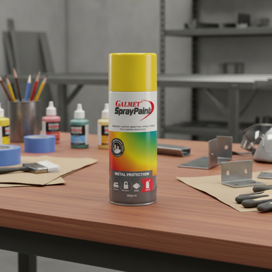 Galmet Spray Paint Enamel 350g, Golden Yellow Gloss GSPGYA350 Pack of 4 (Business Delivery Only)