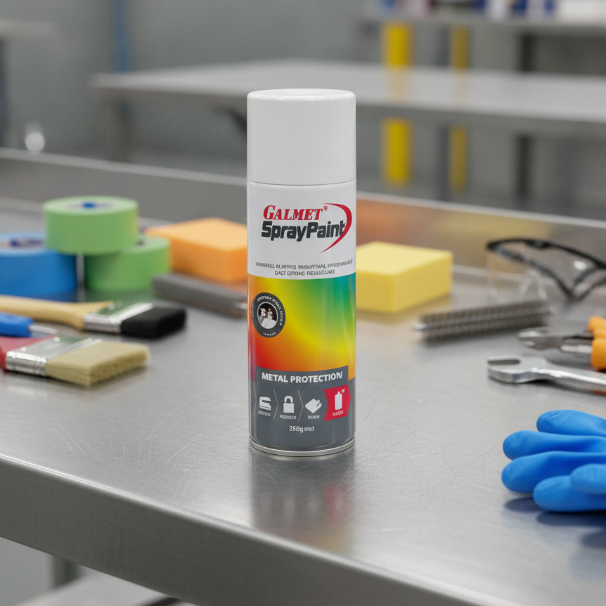 Galmet® Spray Paint Enamel 350g, White High Gloss GSPWA350 Pack of 4 (Business Delivery Only)