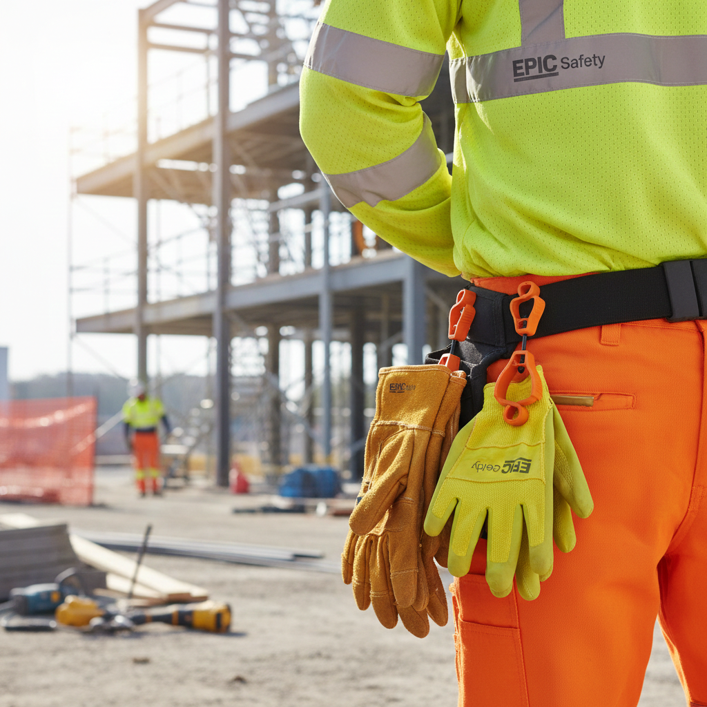 Glove Clip EPIC Safety Orange GC1000 Pack of 5