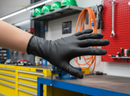 Grippaz Non-Slip Nitrile Disposable Gloves – Black - Chemical Resistant & Touchscreen Compatible Box of 50