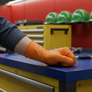 Grippaz Non-Slip Nitrile Disposable Gloves – Orange - Chemical Resistant & Touchscreen Compatible Box of 50