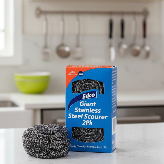 Edco Stainless Steel Scourer 2 Pack
